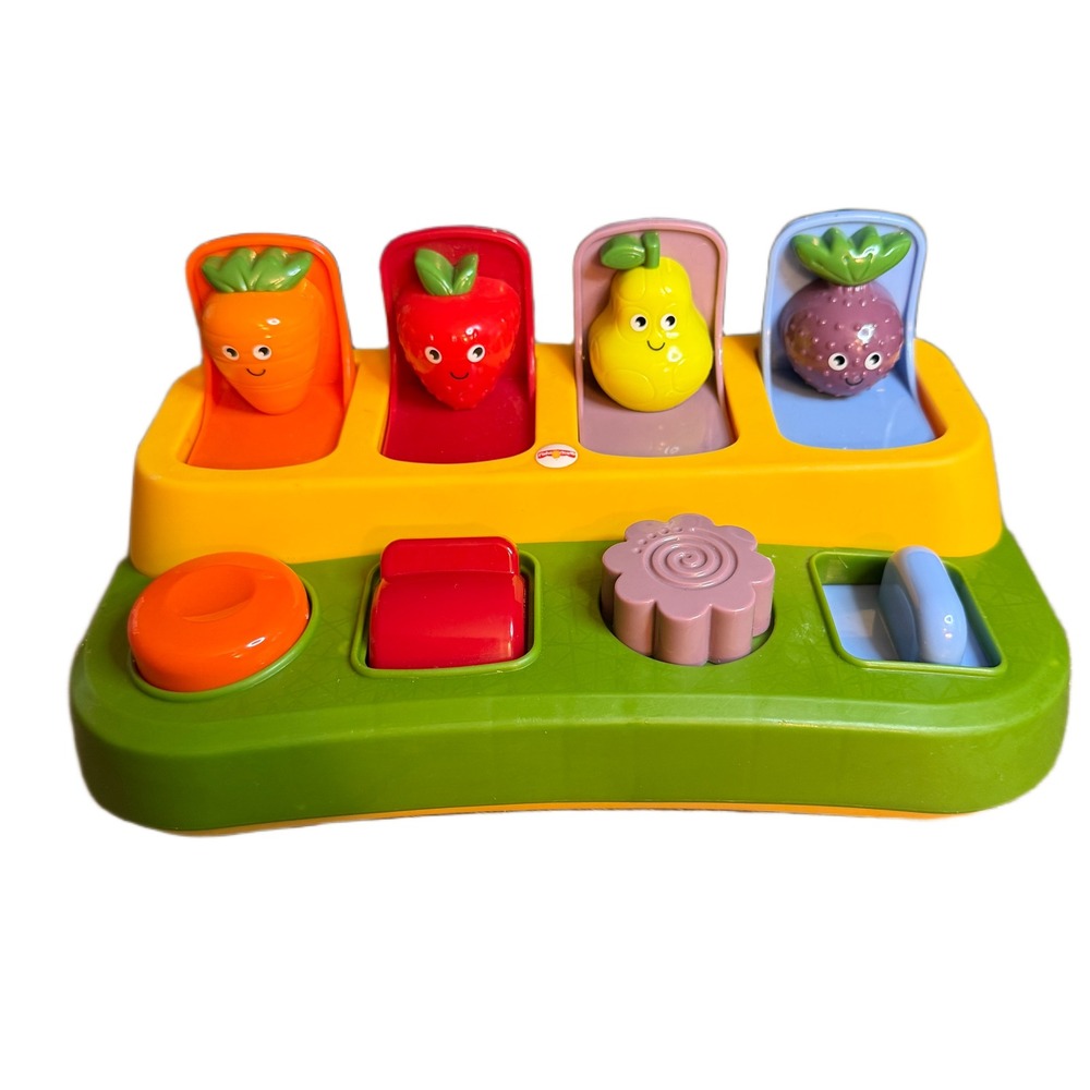 Fisher-Price Hide and Peek Pop-Up Fruit Vegetable Activity Toy GJW24